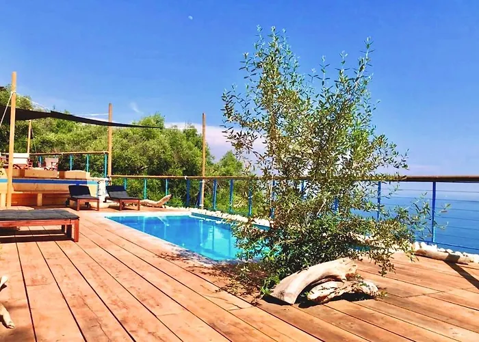 House Tanna Of Villa Intaba Spectacular Sea Views Corfiot Riviera Spartilas Corfu Island Greece Close To Ipsos Beach